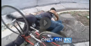 Rare footage, suspect take down