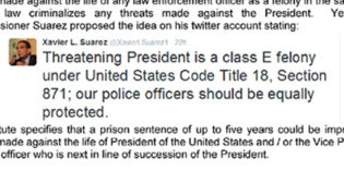 Make Threatening an Officer a Federal Crime